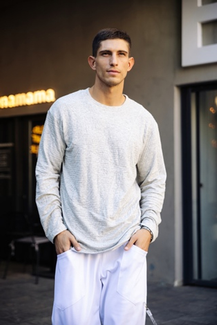 Лонгслив Lines 2, серый