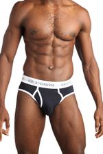 Мужские трусы-слипы с гульфиком из премиального хлопкового материала (Размер: M) (Цвет: синий)