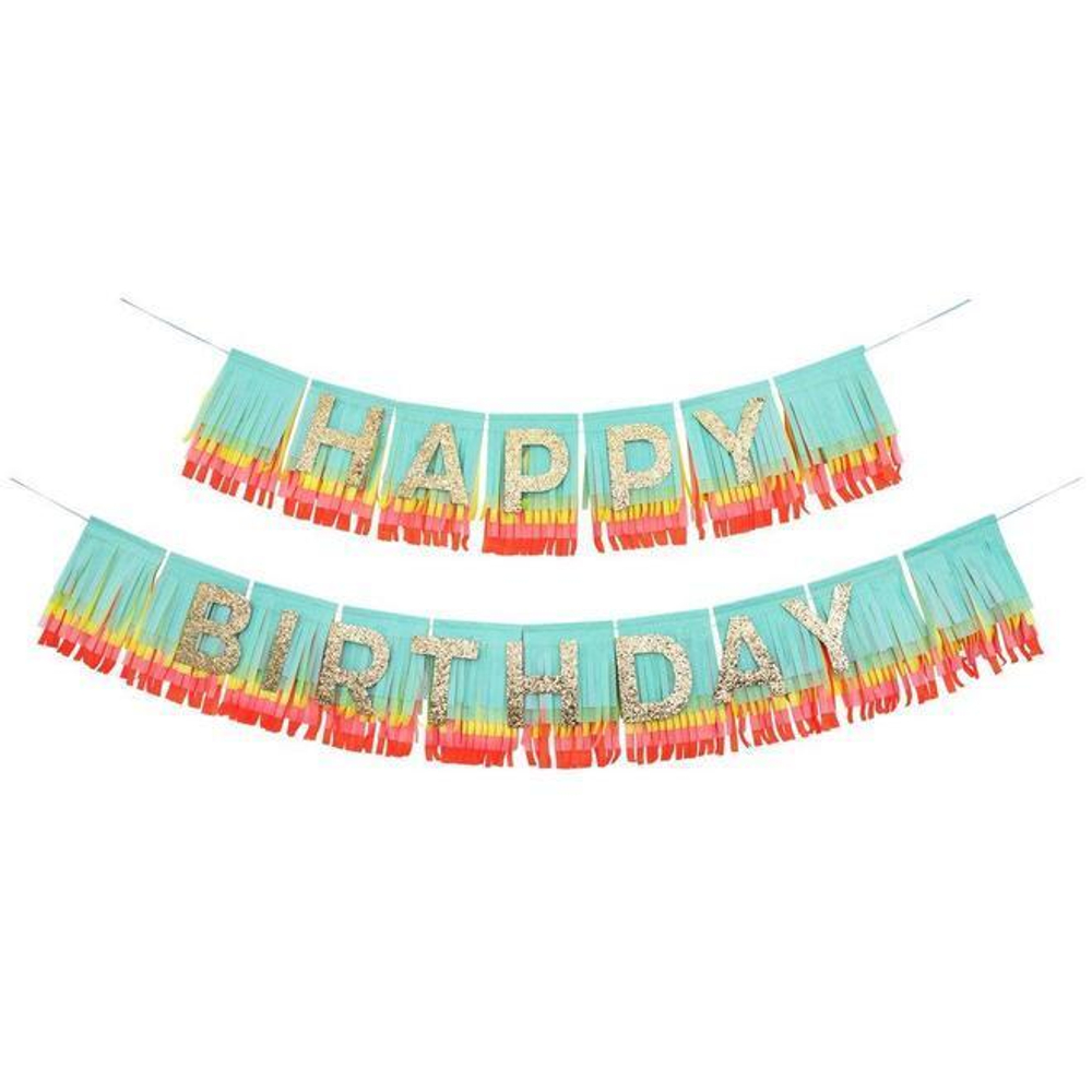 Гирлянда разноцветная "Happy Birthday"
