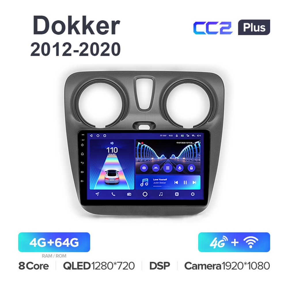 Teyes CC2 Plus 9"для Renault Dokker 2012-2020