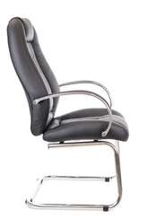 Кресло для посетителей Everprof Drift Lux CF Экокожа Черный