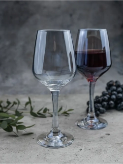 Набор бокалов для вина, 450 мл, 6 шт. Голубые