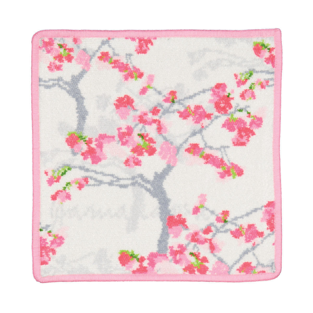 Салфетка 25x25 Feiler Yamakawa 12/134 white/candy pink белая/розовая