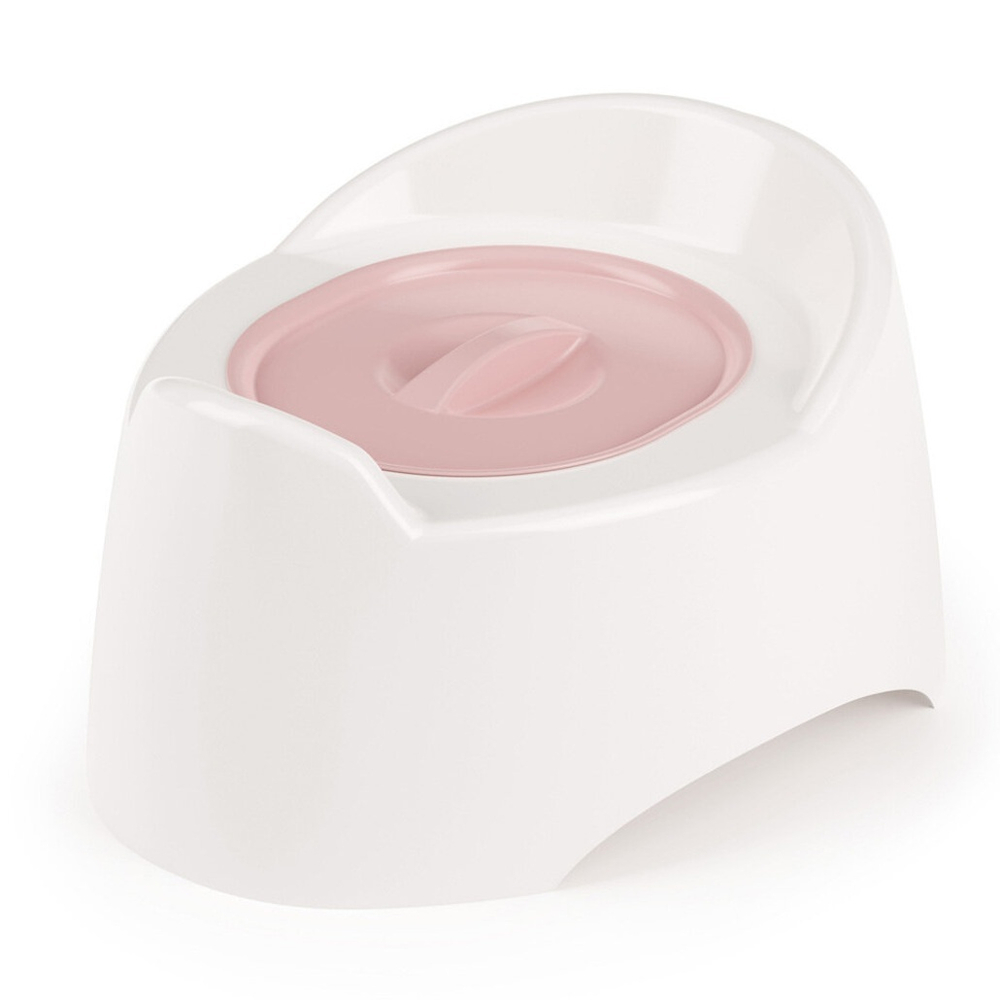 Горшок детский "Малышка" с крышкой (розовый)
