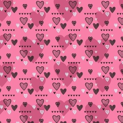 СЕРДЕЧКИ НА РОЗОВОМ ФОНЕ