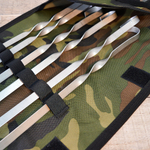Набор шампуров 500*10*1,5мм 6шт плоских в рулоне на липучке, цвет камуфляж