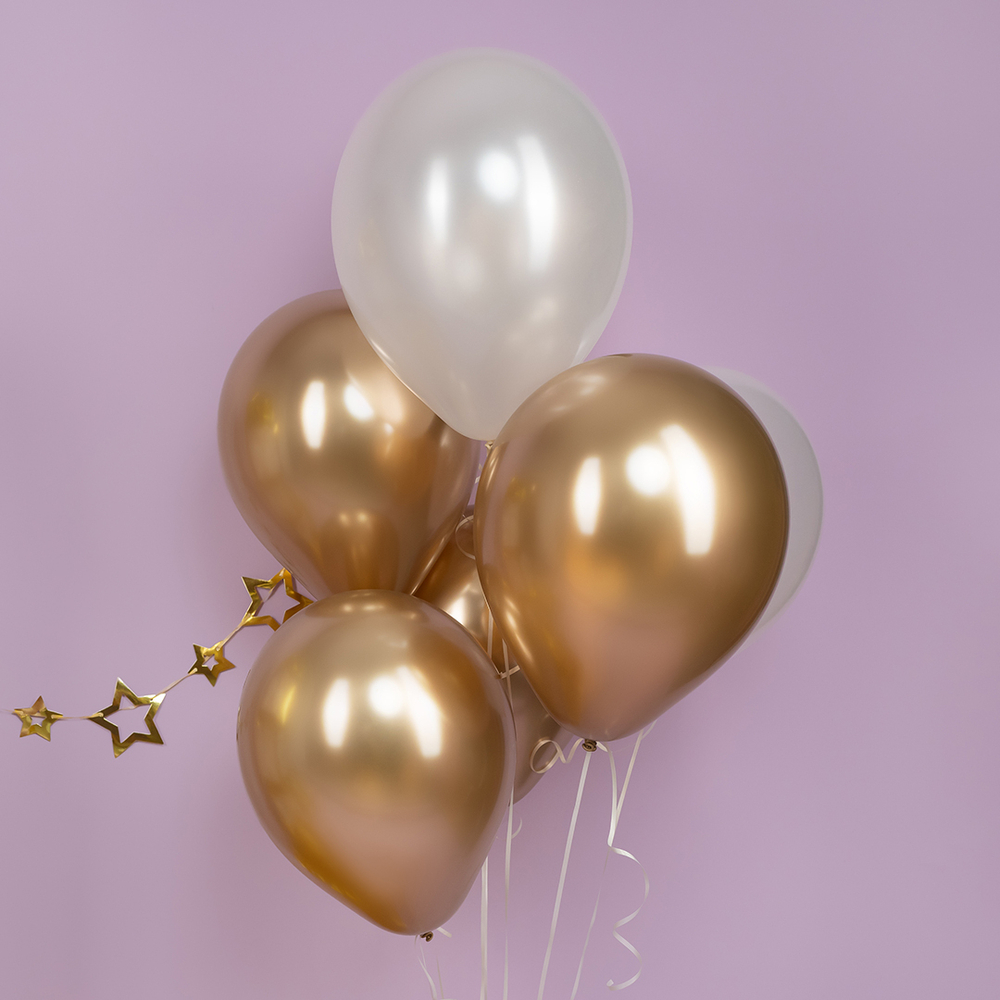 Шар 12" хром золото, (Зеркальные шары) / Reflex Gold 970