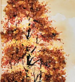 AMB-01/68 Картина «Красота природы» (с янтарной крошкой) пласт.рамка 33х42см