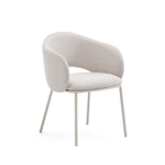 Стул Maina бежевого цвета со стальными ножками бежевого цвета