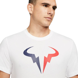 Мужская теннисная футболка Nike Court Dri-Fit Tee Rafa M - white/binary blue/university red