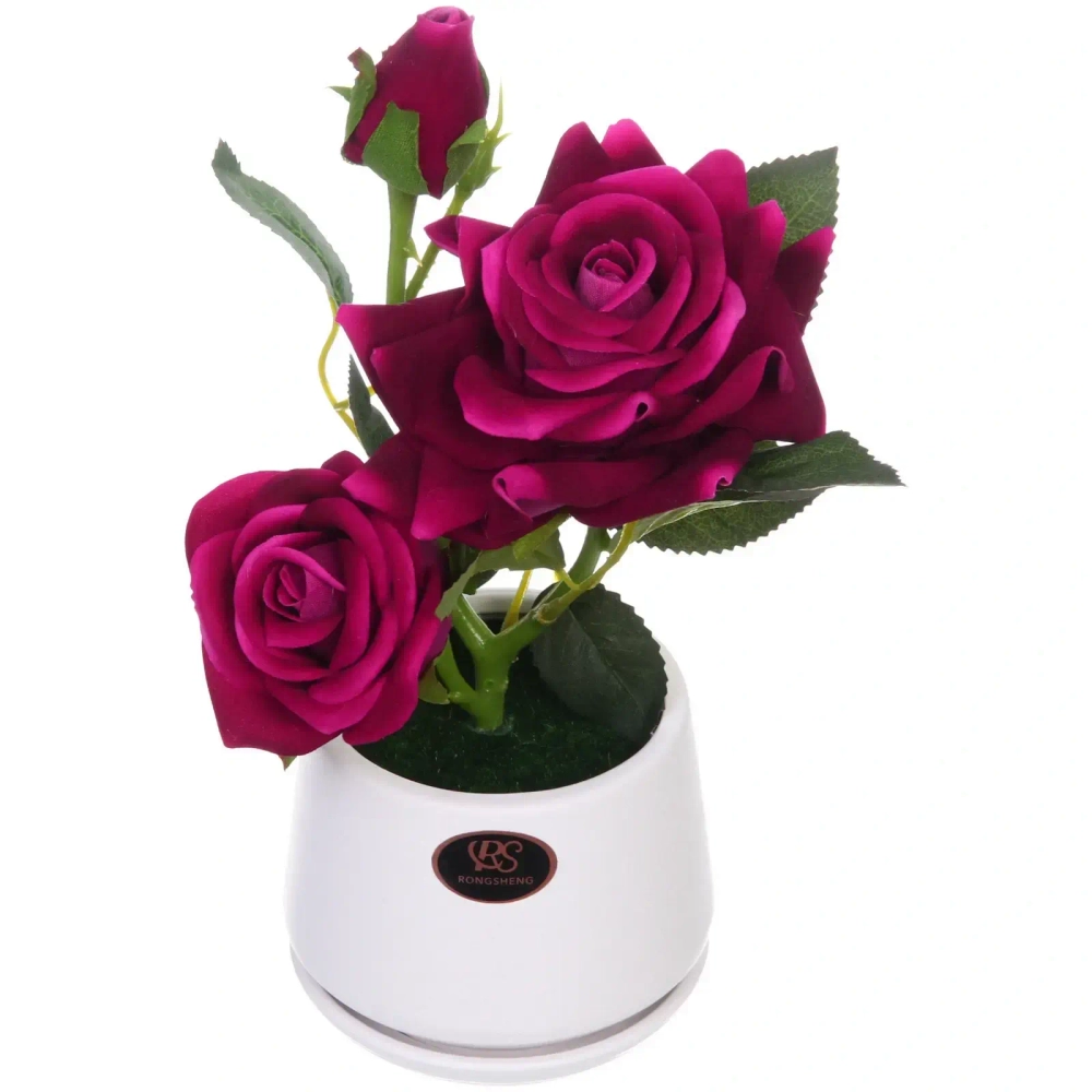 Цветочная композиция «Розовый восторг» 28см в горшке, цвет лиловый