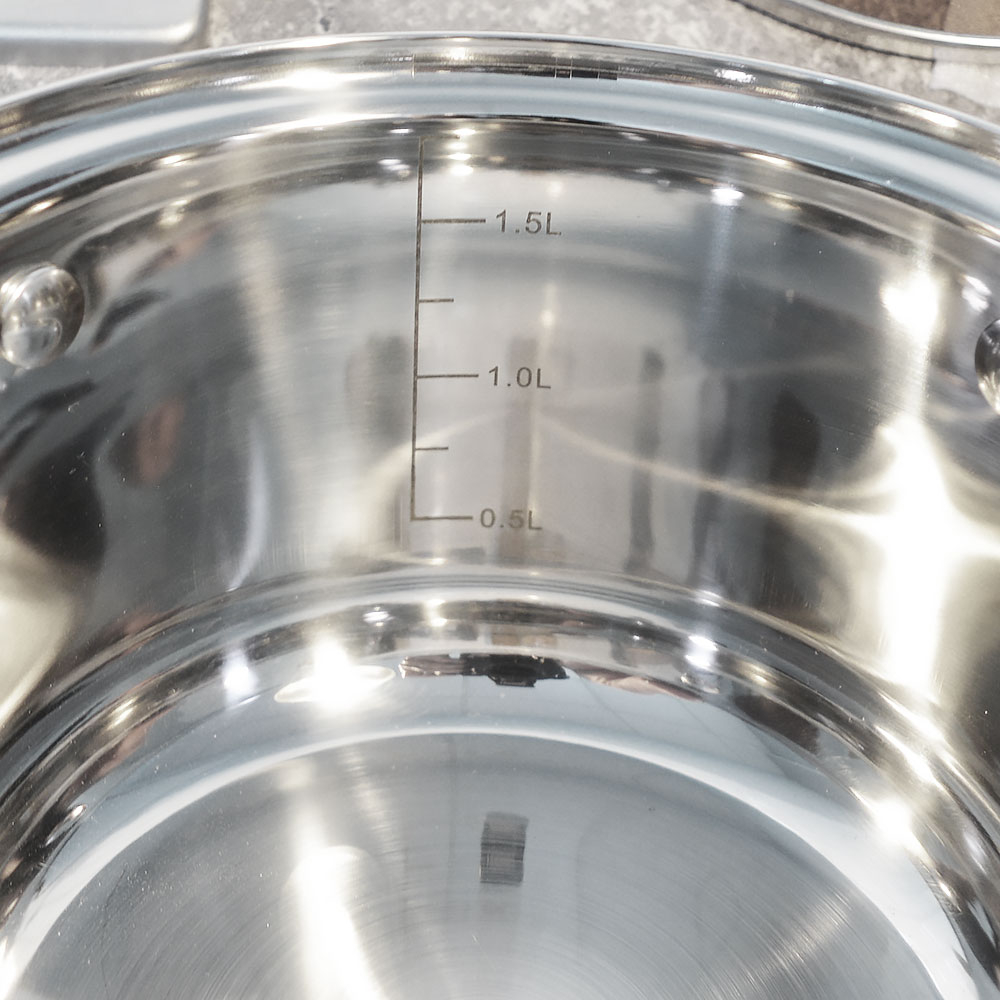 Кастрюля 2л нерж, индукция, "Daniks" Веллингтон GS-01415-16CA