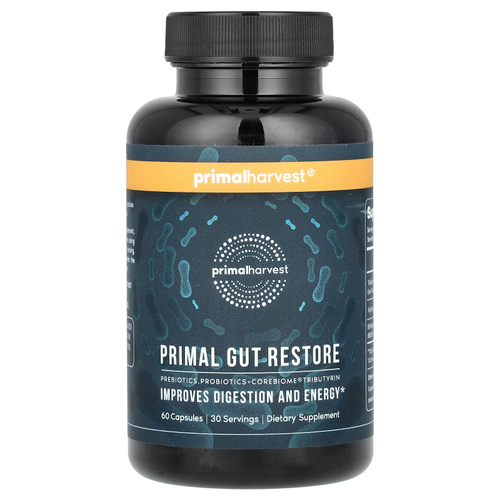 Primal Harvest, Primal Gut Restore, восстановление кишечника, 60 капсул