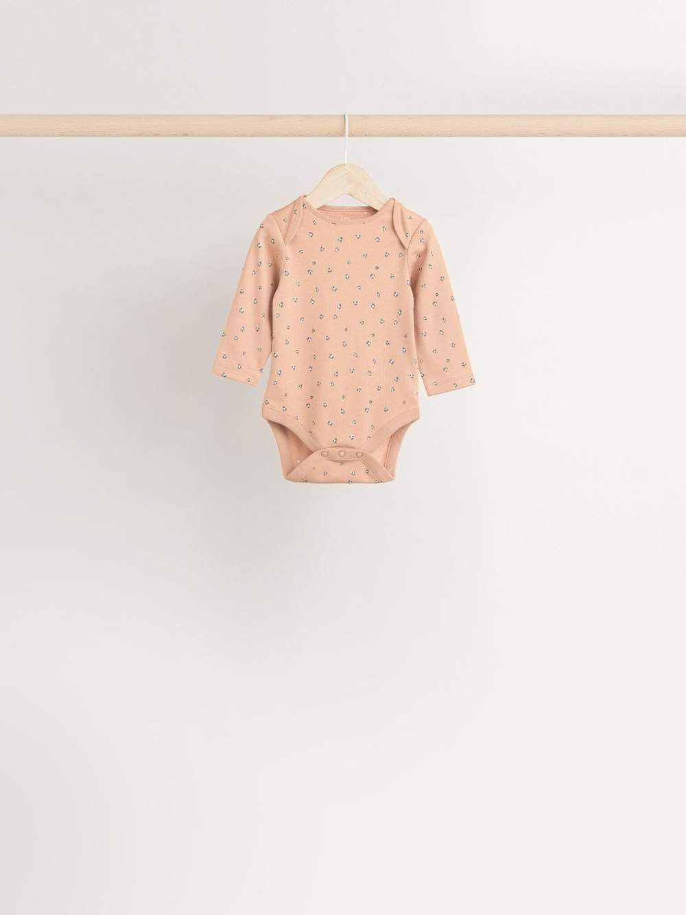 Боди с длинным рукавом для малышей Next B77-958, 5 шт., Бежевый, Розовый