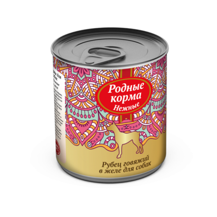 Консервы РОДНЫЕ КОРМА Нежные сердечки куриные в желе для собак 240 г