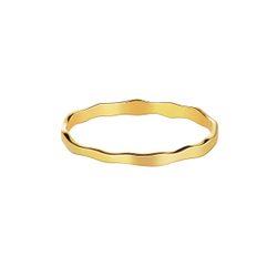 кольцо волна из желтого золота