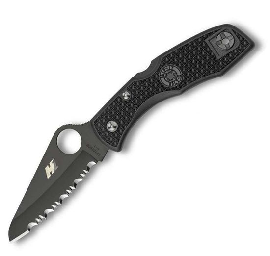 Складной нож Spyderco Salt 1 88SBBK c клинком из стали H1, рукоять FRN
