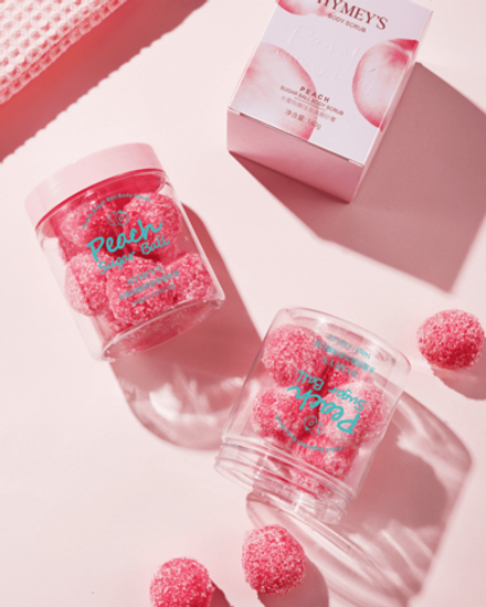 Сахарный скраб для тела в шариках с персиком, 140г