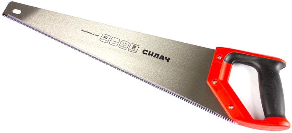 Ножовка по дереву 500мм Силач 7TPI