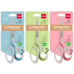 Ножницы DELI "LonGreen", 180 мм, нержавеющая сталь, пластиковые ручки, ассорти