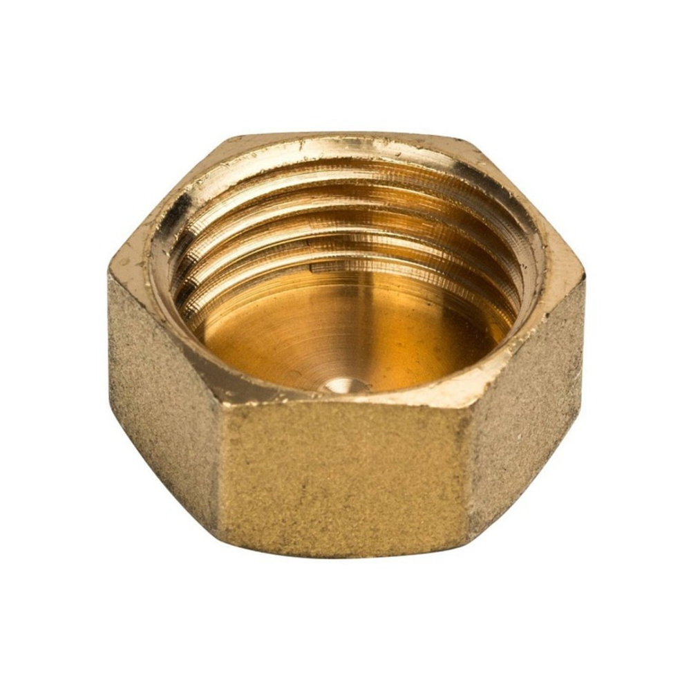 Заглушка с внутренней резьбой STOUT SFT 0026 - 1/2" (для стальных труб, латунь без покрытия)