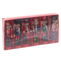 GAEM Набор из 6шт Украшение новогоднее "Щелкунчик", L24 W3 H13 см