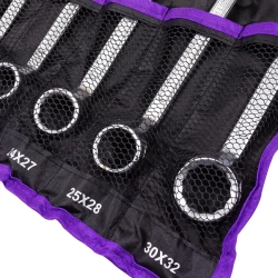 Ключи накидные, отогнутые на 75град., набор 12пр. (6х7, 8х9, 10х11, 12х13, 14х15, 16х17, 18х19, 20х22, 21х23, 24х27, 25х28, 30х32мм) Помощник 5128P