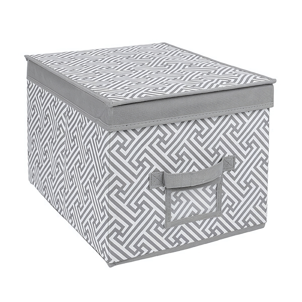 Короб для хранения "Орнамент", Д400 Ш300 В250, серый