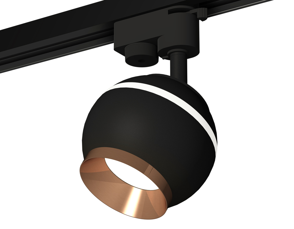 XT1102006 SBK/PPG черный песок/золото розовое полированное GU5.3 LED 3W 4200K (A2521, C1102, N7035)