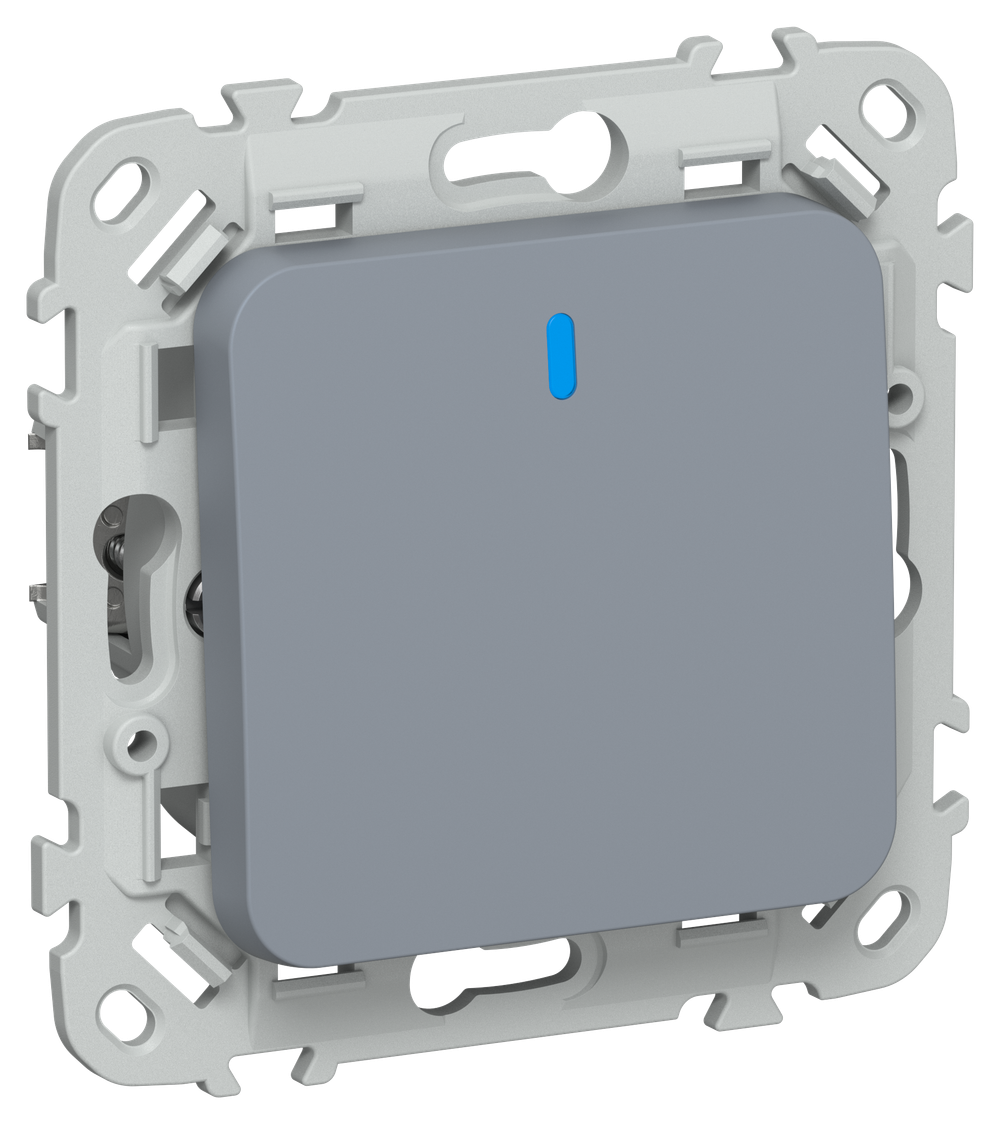 FLITE Выключатель 1-клавишный с индикацией 10А ВС11-1-1-ФлМ маренго IEK