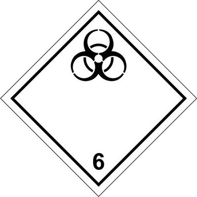 Знак-наклейка "Инфекционное вещество" класс 6.2
