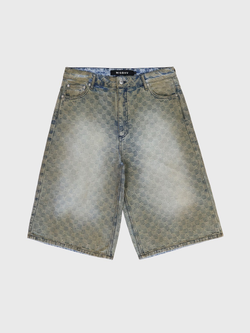 Шорты MISBHV Monogram Ocean Washed Denim Blue