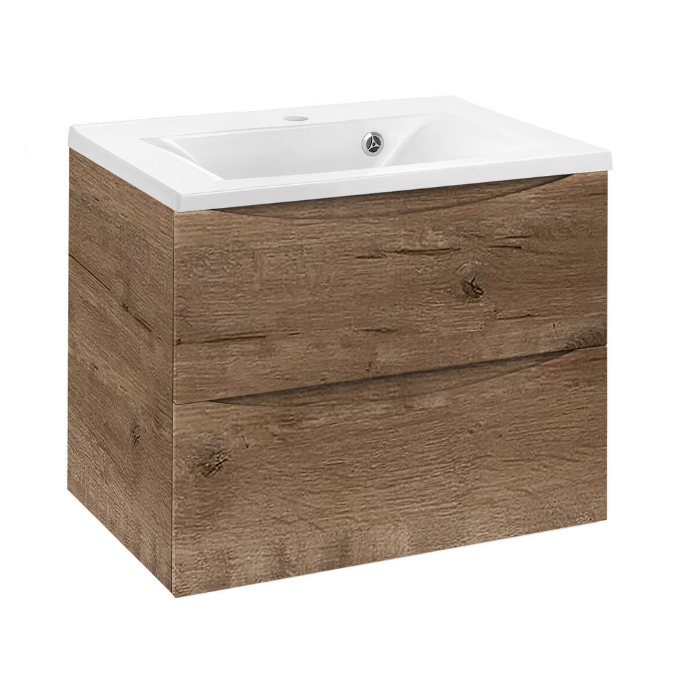 База под раковину Mia 650 подвесная, 2 выкатных ящика soft close, V.Oak, , шт