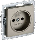 BRITE Розетка 1-местная без заземления без защитных шторок 10А РС10-1-0-БрШ шампань IEK