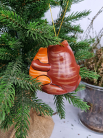 Котики рыбаки ёлочная игрушка из фарфора