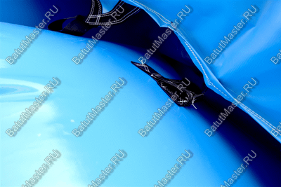 Коммерческий надувной батут-горка "Дракон" 10*5*8 м,без шипов сине-белый