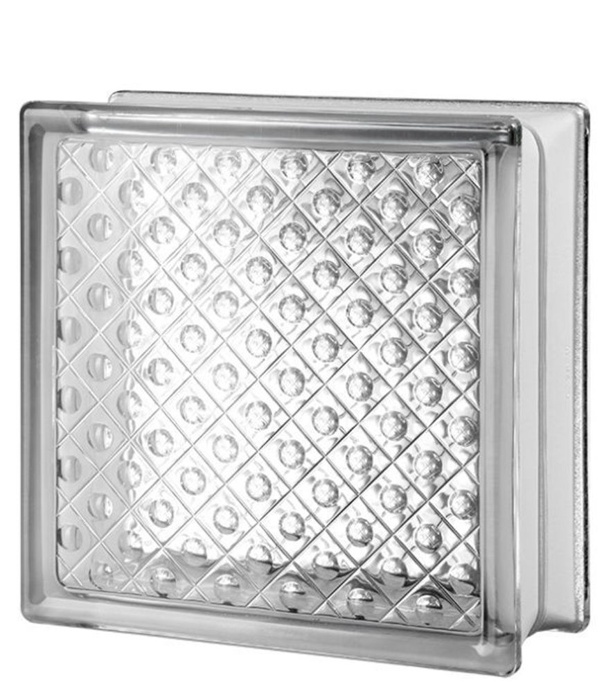 Купить Стеклоблок бесцветный Диамонд Vitrablok 19,7x19,7x8 купить