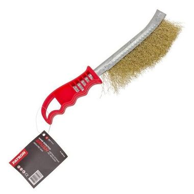 Щетка ручная по металлу с пластиковой ручкой Specos красный