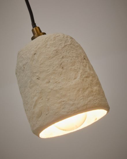 Подвесной светильник Ullaro белый из папье-маше Ø 11,5 см