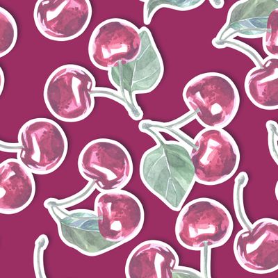 Акварель. Вишни