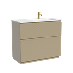 Тумба напольная SANCOS Folk Floor правая 995х445х850, c двумя ящиками оснащенными доводчиками, Капучино, арт.FL100FRCP