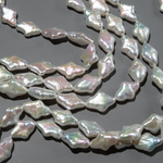 Жемчуг культивированный в форме ромба, 15*10мм, белый