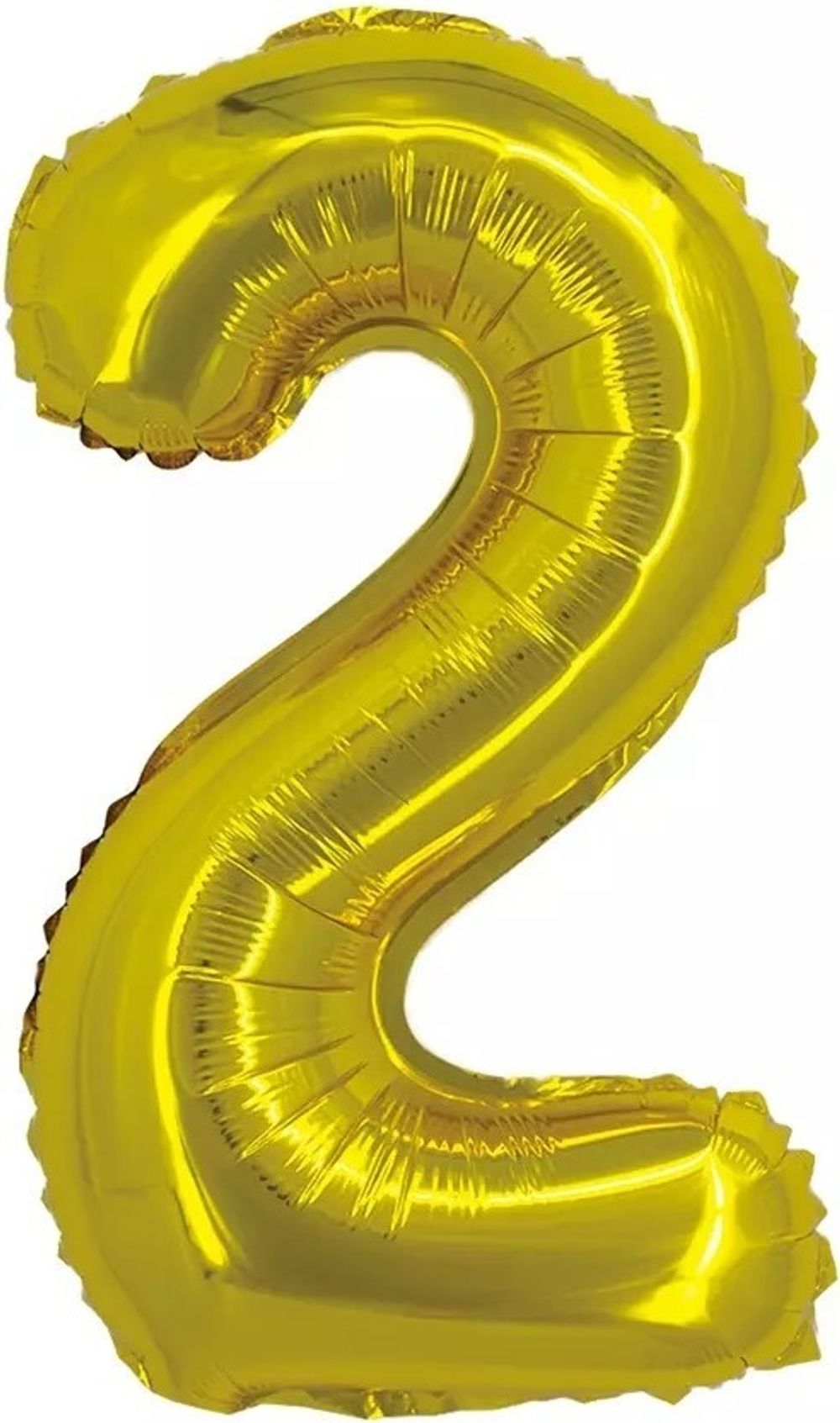 Шар с клапаном (16"/41 см) Цифра, 2, Золото