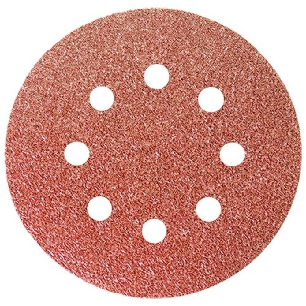 738047 Круг абразивный P 80, на ворсовой подложке под "липучку", перфорированный, 125 мм, 5 шт. Сибртех