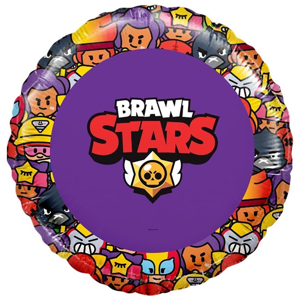 Шар Круг &quot;Brawl Stars Команда бойцов Бравл старс&quot; 45 см