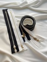 Молния Белая Золото Жемчуг