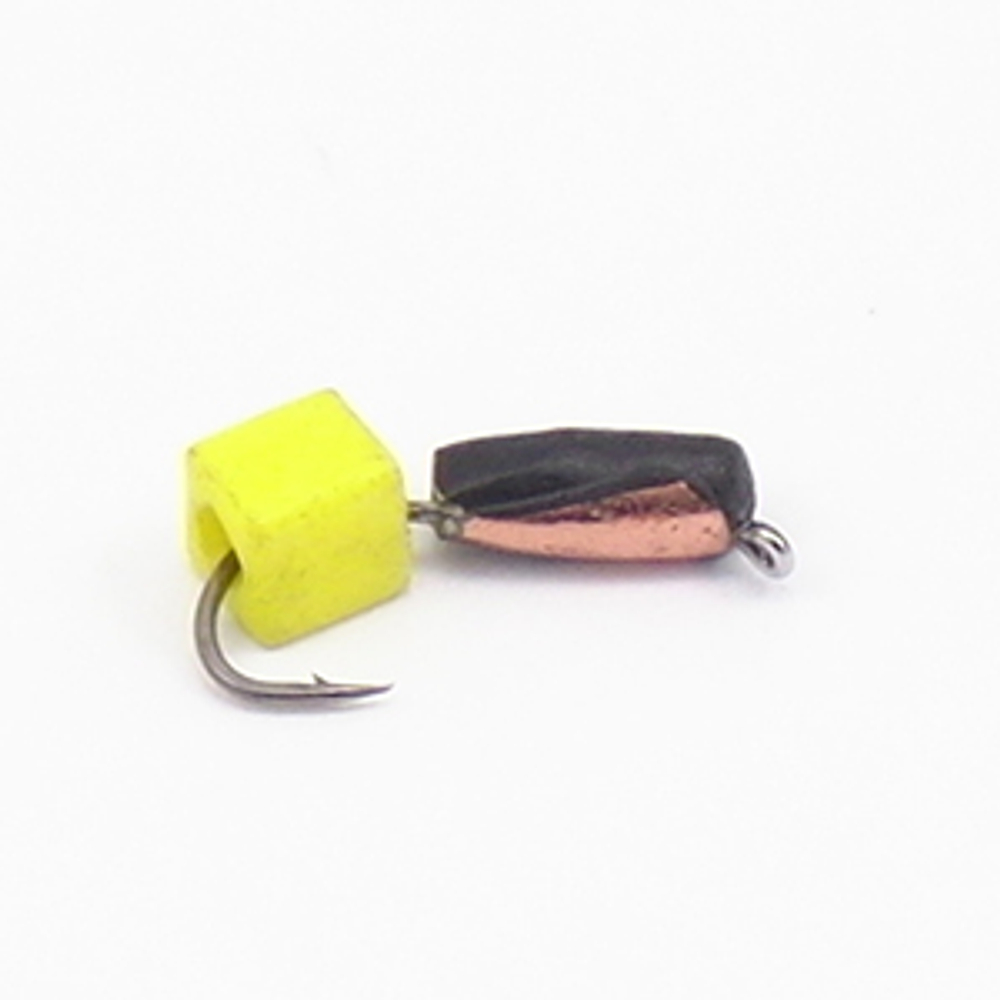 Мормышка Владимирская 139 "Гвоздик с желтым кубиком", с коронкой, 2.5мм, 0.6гр (15шт/уп)