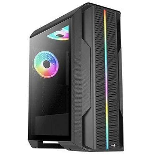 Корпус Midi-Tower AeroCool Splinter Duo, ARGB, Black (SPLINTER Duo-G-BK-v1)