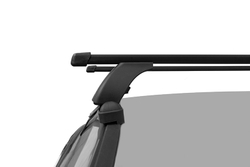 Багажник  "LUX" с дугами 1,2 м прямоугольными в пластике  для Ford Focus III Hatchback 2011-...