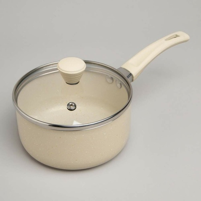 Ковш 1л со стеклянной крышкой, с а/пр, с ручкой soft-touch